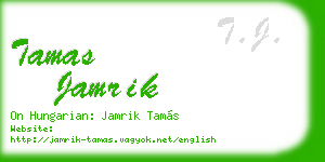tamas jamrik business card